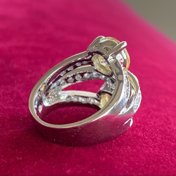 Sterling Silver Diamond Simulant Ring - Picture 13 of 17